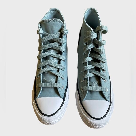 NEW Converse Chuck Taylor All Star Polyester & Suede Sneakers Women's 7.5 Teal - Picture 6 of 15
